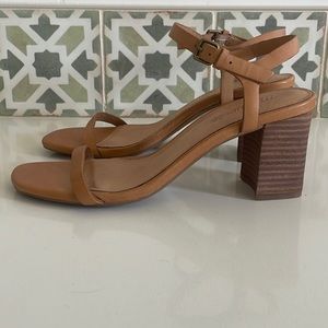 NEW MADEWELL CAMEL STRAP BLOCK HEEL